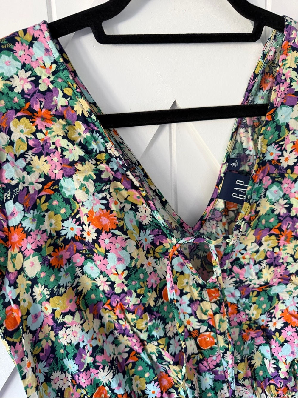 GAP Floral Ruffle Midi Dress in Multicolor - Picture 6 of 11